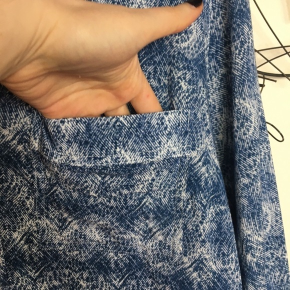 Boho blue white snap button shirt MOLLY & ISADOR - Picture 3 of 8